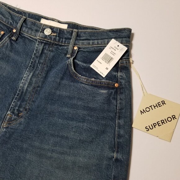 NWT Mother The Lasso Sneak High Rise Wide Leg Jeans, Punk Nouveau Size 30 $278 - Picture 11 of 16